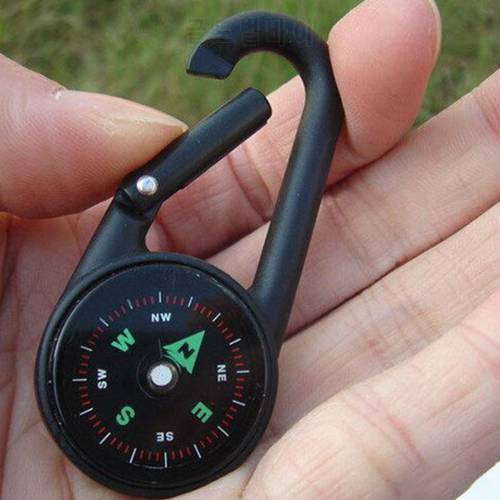 Multi-functional Mini 2in1 Carabiner Compass Key Ring Snap Hook KeyChain Outdoor Camping Hiking Tool Hiking Goods Tourism