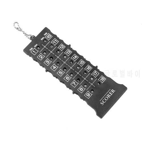 18 Holes Golf Stroke Putt Score Card Counter Indicator With Key Chain Black New Golf Training Aids For Outside Activities
