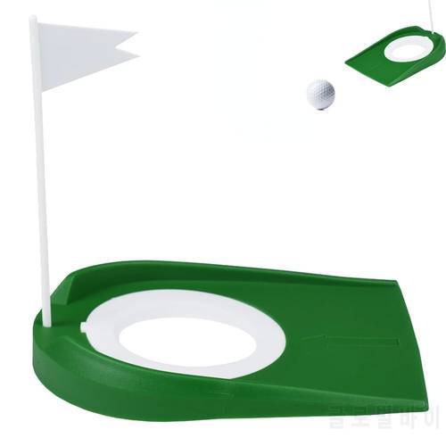 Golf Putting Trainer With Hole Flag Putter Green Practice Aid Home Yard Outdoor Training Aids Indoor/Outdoor Putter Trainner new