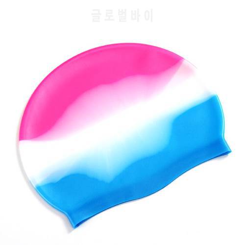Waterproof Summer Swimming Silicon Caps Sports Swim Pool Hat Swimming Cap Free size for Men & Women Adults