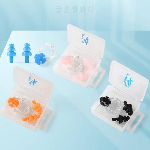 1 Set Swimming Ear Plug No Deformation Wear-Resistant Protective Gear Soft Silicone Nose Clip Diving Earplug for Surfing
