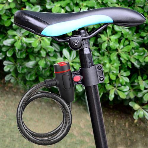 Mountain Bicycle Lock with 2 Key Universal MTB Road Bike Fixed Anti-Theft Steel Wire Cable Locks Electric Motorcycle Accessories