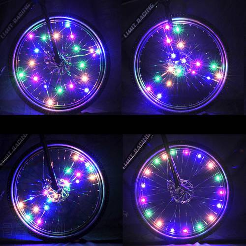 2021 LED Bicycle Wheel Lights Front and Rear Waterproof Spoke Lights Cycling Decoration Tire Strip Light Accessories