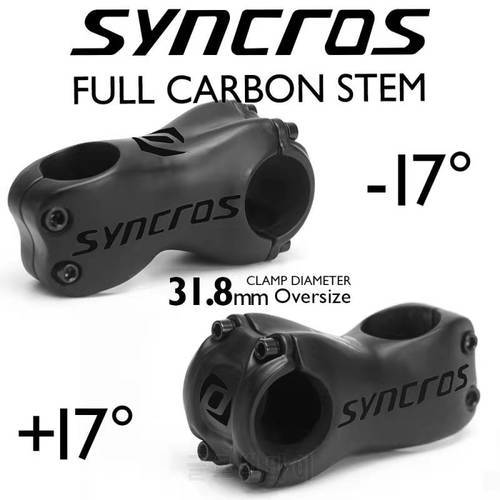 Syncros Ultra light Carbon Fiber Fraser SL MTB Bicycle Stem Mountain/Road Bike Parts Angle 6/17 degree 70/80/90/110/110/120mm