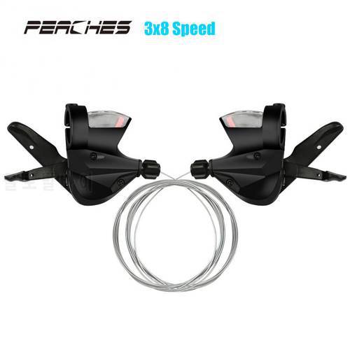 Bicycle Derailleurs M4000 Shift Lever 8/24 Speed MTB Mountain Bike Folding Bicycle Shifter Split Finger Dial/transmission Parts