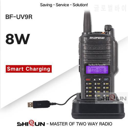 Walkie Takie Baofeng UV-9R 8W Ham Radio IP67 Waterproof Dual Band UHF VHF 10KM Baofeng 8W Walkie Talkies UV 9R UV-82 UV-XR UV-5R