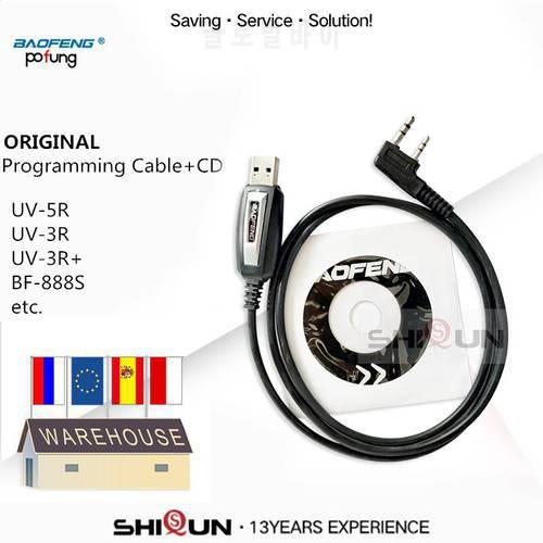 UV-S9 Plus Programming Cable UV-5R USB Data Cable CD for Baofeng UV-10R UV-16 Pro BF-888S UV-82 TH-UV8000D Walkie Talkie Program
