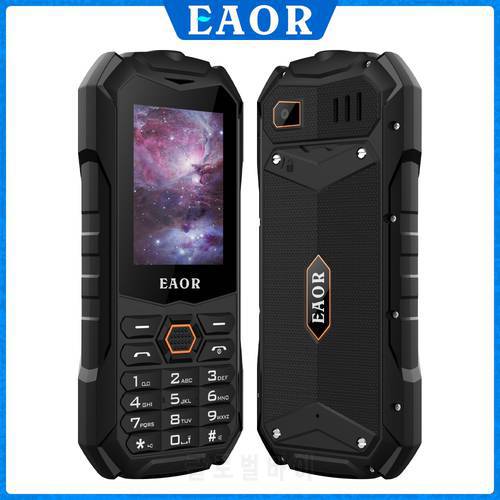 EAOR Slim Rugged Phone IP68 Real Three-Proof Feature Phone 2000mAh Big Battery Dual SIM Keypad Phones with Glare Torch Telephone