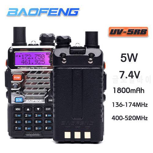 Baofeng UV-5RB For Police Walkie Talkies Scanner Radio Dual Band Cb Ham Transceiver UV5RB UHF 400-520MHz & VHF 136-174MHz
