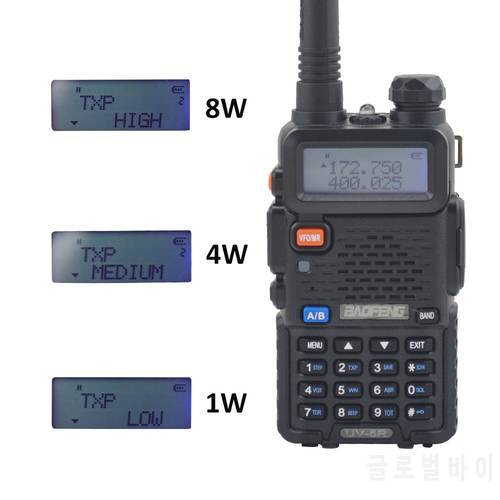 Baofeng Walkie Talkie UV-5R 8W VHF UHF Dual band FM Portable Two way radio 128CH with earpiece