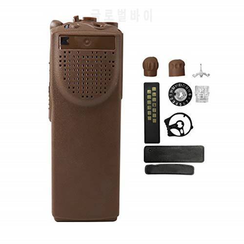 Brown Walkie Talkie Repair Replacement Housing Kit Front Cover Fit For XTS3000 Model 1 M1 Portable Two-Way Radio