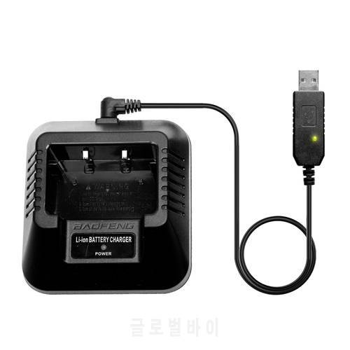 Baofeng Original USB Adapter BF-UV5R USB Base Charger For BF-5R 5RE Portable Walkie Talkie Ham Two Way Radio