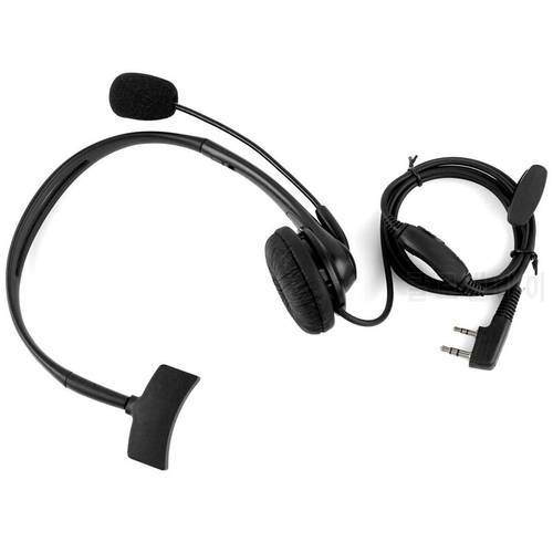 2-Pin Ptt Mic Headphone Headset Earpiece for Kenwood Baofeng Uv5R 888S 777S 666S Radios