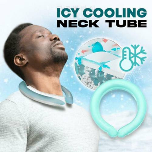 Icy Cooling Neck Tube Summer Neck Cooler Band Reusable Summer Outdoor Sports Running Cycling Neck Cold Collar Ice Cushion Chill