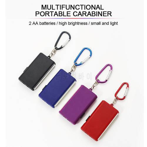 Portable Mini Led Keychain Flashlight Key Chain Keyring Torch Light Lamp with Carabiner for Camping Hiking Fishing Outdoor Tools