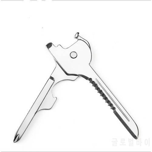 Mini keychain multifunction key knife outdoor creative gifts 6 in 1 at 9020