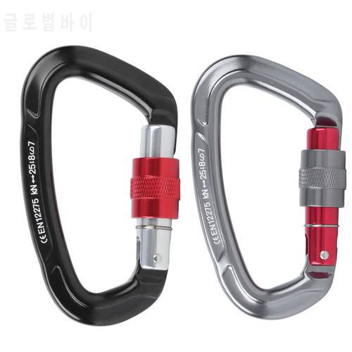 Carabiner D-Shaped 25KN Carbiner Key Hooks Climbing Ascend Security Safety Master Lock Outdoor Climbing Equipment