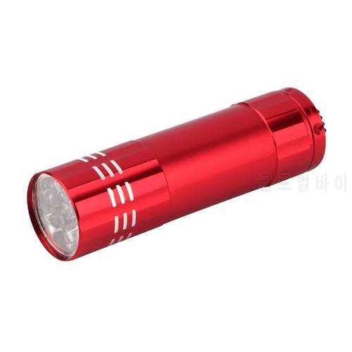 Mini 9 LED Flashlight UV Ultra Violet Torch Light Waterproof Aluminum Lamp Outdoor Portable Tactical Lighting Tool UV Lamp