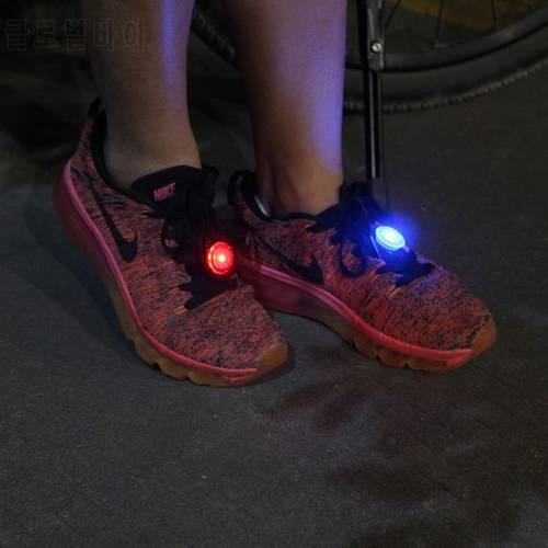 Mini Flashing LED Shoes Clip Lights Outdoor Bicycle LED Night Running Shoe Safety Clips Cycling Sports Warning Light Safety