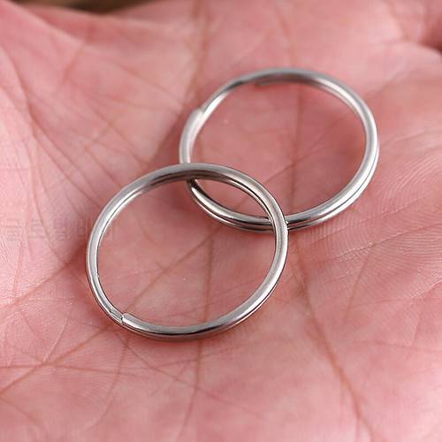 10pcs EDC camping equipment metal ring 25mm Round Split Key Rings keychain Outdoor tool hanging Connect buckle for hiking J012