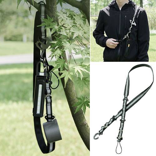 Portable Camping Hiking Hanging Buckle Reflective Rope Nylon Fabric Mountaineering Strap Buckle Straps