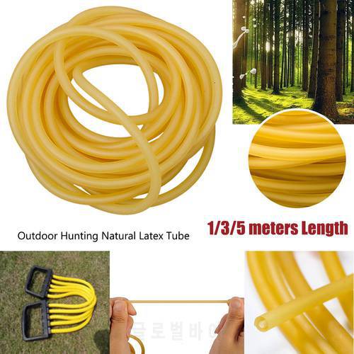 1/3/5 Meters Natural Latex Tube Outdoor High Elastic Shooting Slingshots Rubber Band for Hunting Catapults Bow Tool