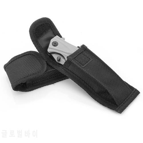 Knife Nylon Sheath High Quality Black Folding Pocket Knife Bag Protective Cover Universal Drawstring Pocket Outdoor Camping