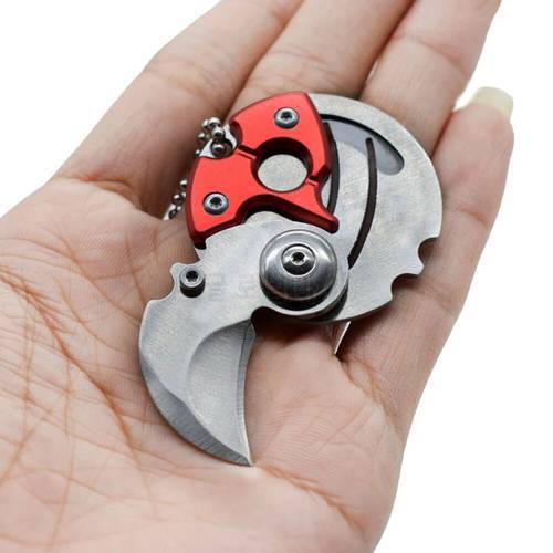 Pocket Round Folding Knife Small Keychain Hanging Coin For Outdoor Tactic Survival Self Defend Opener Parcel Letter Multi Tool