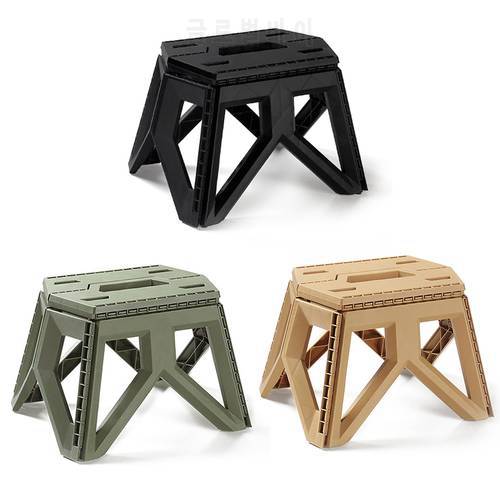 Japanese-style Portable Outdoor Folding Stool Camping Fishing Chair High Load-bearing Reinforced PP Plastic Triangle Stool