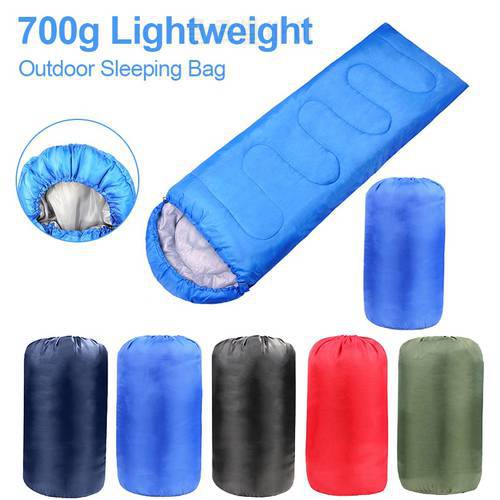 Camping Sleeping Bag 700g Ultralight Adult Backpacking Sleeping Bag 4 Season Warm & Cold Envelope Thickened Sleeping Bag Outdoor