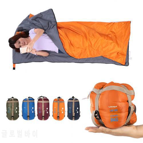 Lixada190 * 75cm Outdoor Envelope Sleeping Bag Camping Sleeping Bag Travel Hiking Multifunction Ultra-light 680g