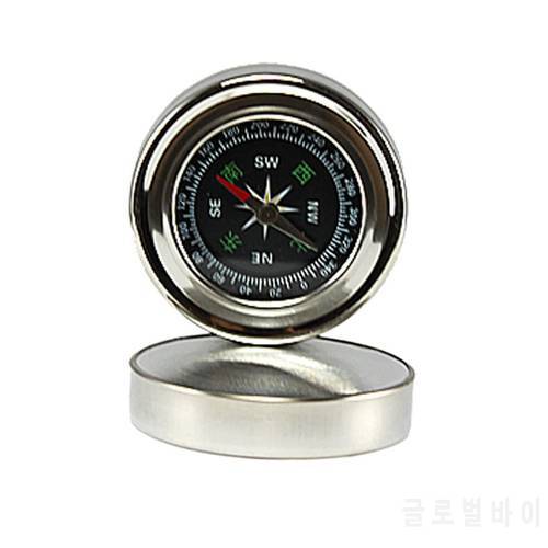 Car Compass Outdoor Drop-resistant Stainless Steel Metal Compass Waterproof Mountaineering Portable Map Compass