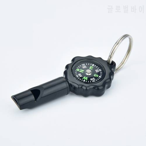 2-in-1 whistle compass multi-function keychain compass outdoor exquisite gifts
