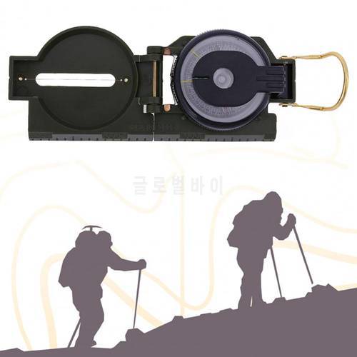 Practical Safety Compass Army Green Survival Compass Clear Scale Shockproof Military Regulation Compass