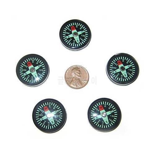 5 Small 25Mm Pocket Survival Scout Button Compasses