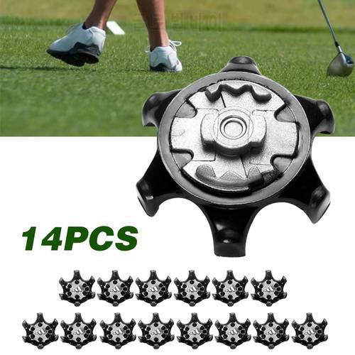 14pcs/lot Golf Shoes Spikes Pins Turn Fast Twist Shoe Spikes for Golf Shoes Durable Ultra Thin Cleats Men Waterproof Spikes