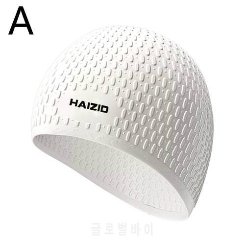 Women Swimming 3d Design Waterproof Silicone Gel Water Ear Swim Hat For Female Candy Color Onesize D9h3