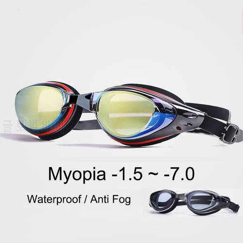 Men Women Plating Professional Myopia Swimming Goggles Swim Pool Water Sports Anit Fog UV Shield Waterproof Glasses Eyewear New