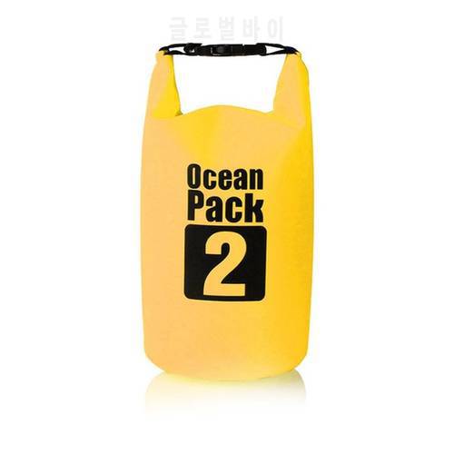 PVC Bag Waterproof Bag 2L Outdoor Swimming Bag Diving Compression Storage Dry Bag for Man Women Kayaking Backpack Beach Bags