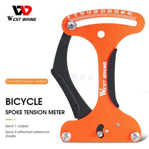 WEST BIKING Precision Mountain Bike Tensiometer Bicycle Spoke Tension Meter Wheel Spokes Builders Repair Tools Checker Indicator
