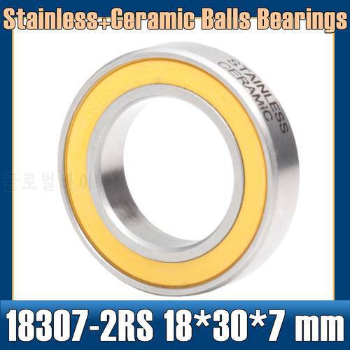 18307-2RS Stainless Bearing 18*30*7 mm ABEC-5 (1 PC) 18307 RS Bicycle Bottom Bracket Repair Parts 18 30 7 Ceramic Balls Bearings
