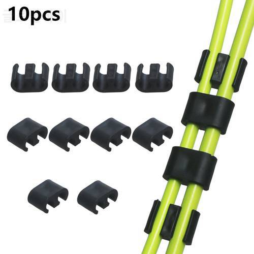 10pcs MTB Road Bike Frame W Type Buckle Hydraulic Disc Brake Shift Cable Guide Hose Frame Fixture Bicycle Accessories