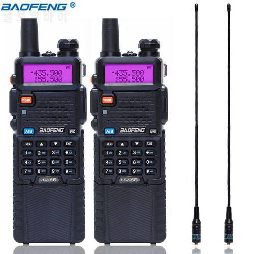 2PCS Baofeng UV-5R 3800mah Walkie Talkie 5W Dual Band UHF 400-520MHz VHF 136-174MHz Two Way Radio Walkie Talkie+NA-771 Antenna