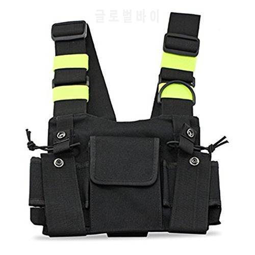 Outdoor Tactical Vest Radio Harness Chest Front Pack Pouch Holster Vest Rig bag for Walkie Talkie Tactical Headsets & Accessorie