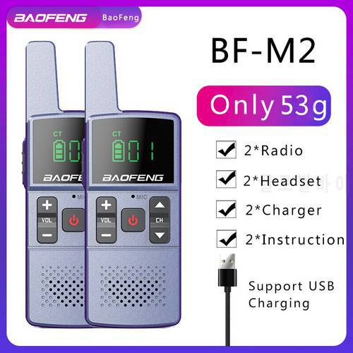 1/2pcs Baofeng M1/M2 mini Portable 16CH Walkie Talkie UHF 400-470MHz for BF-888S transceiver Surport USB Charging Two Way Radio