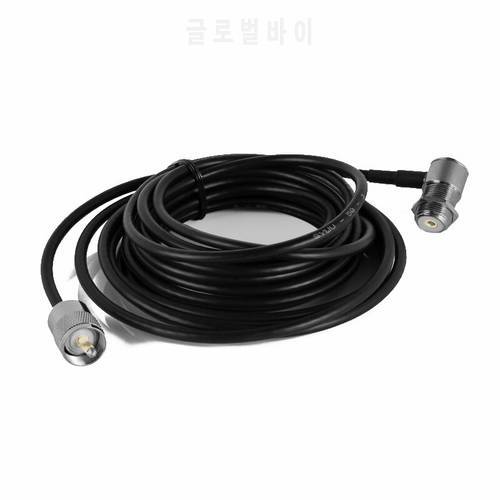 16FT/5M Coaxial Extend Cable for Car Walkie Talkie MP320 MP9000 5 Meter Car Radio Antenna Cable Low Loss Mobile Radio