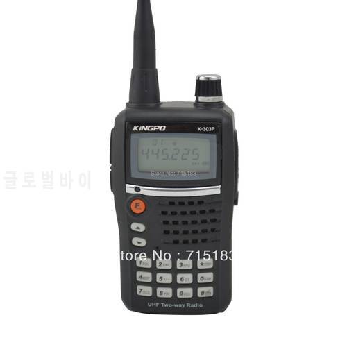 Kingpo K-303P UHF 400-470MHz 5W 99CH FM Portable Two-way Radio Handheld Transceiver 10km walkie talkie Freeshipping