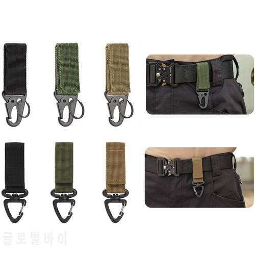 Outdoor Carabiner High Strength Nylon Key Hook MOLLE Webbing Buckle Hanging System Belt Buckle Hanging Camping Hiking Accessorie