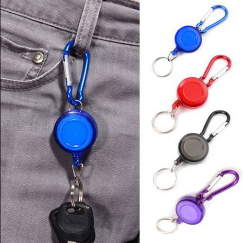 Heavy Duty Retractable Pull Metal Name Card Keychain Recoil Clip Office Belt Lanyard Badge Holder Id Key Ring Outdoor Tools 40