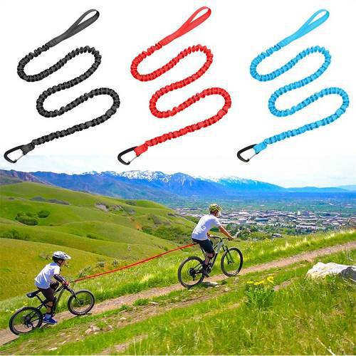 Outdoor Bicycle Traction Rope Nylon Parent-Child MTB Bike Portable Elastic Tow Rope Kid Ebike Safety Equipment with Storage Bag